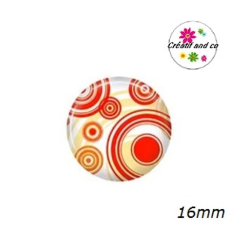 X2 cabochons à motif 16mm