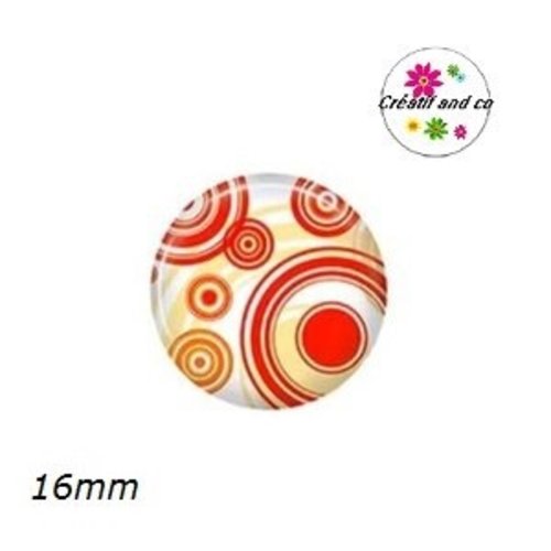 X2 cabochons à motif 16mm