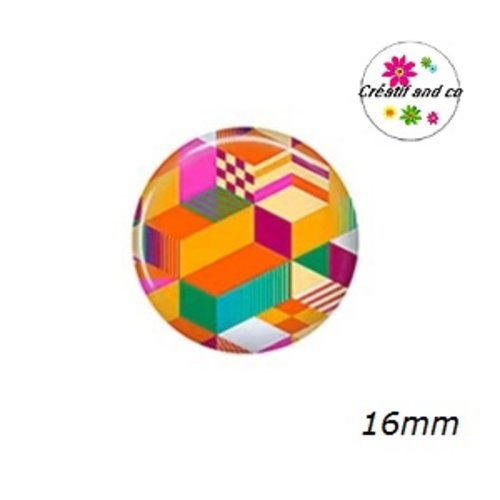X2 cabochons à motif 16mm