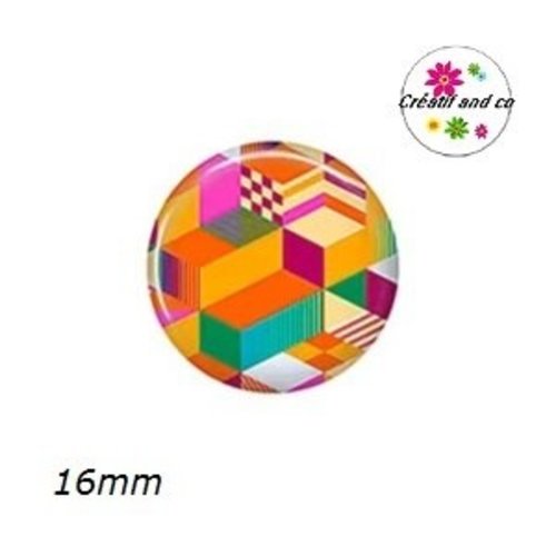 X2 cabochons à motif 16mm