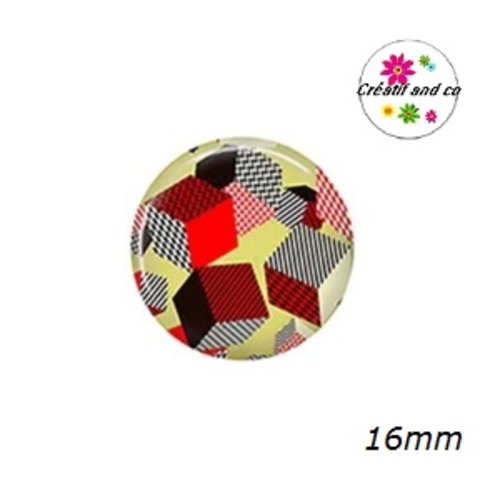 X2 cabochons à motif 16mm