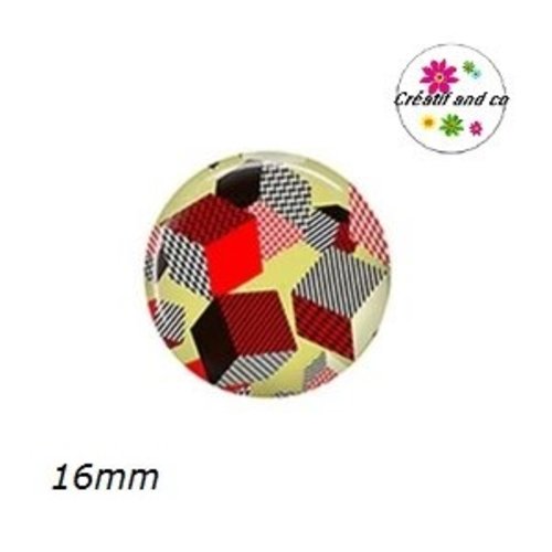 X2 cabochons à motif 16mm