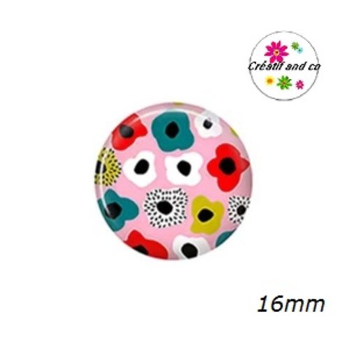 X2 cabochons à motif 16mm