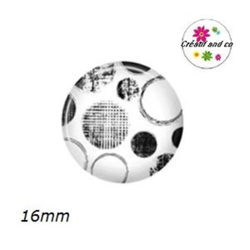 X2 cabochons à motif 16mm