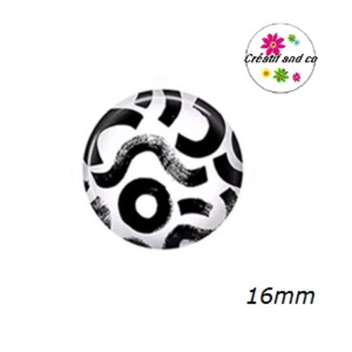 X2 cabochons à motif 16mm