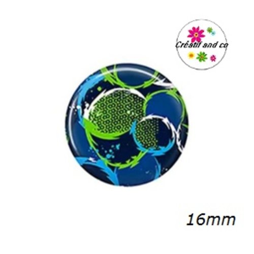 X2 cabochons feuilles 16mm
