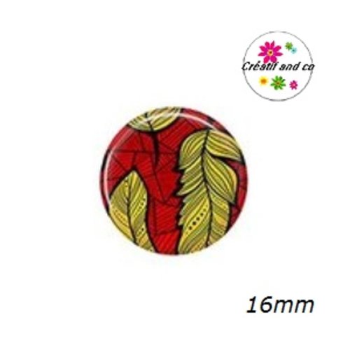 X2 cabochons feuilles 16mm