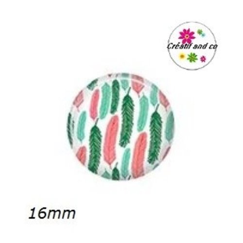 X2 cabochons feuilles 16mm