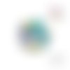 X2 cabochons feuilles 16mm