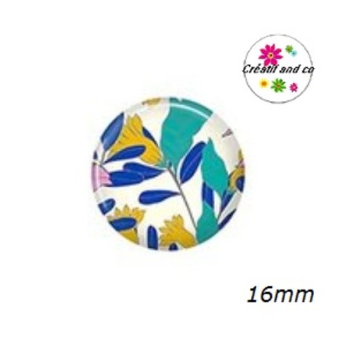 X2 cabochons feuilles 16mm