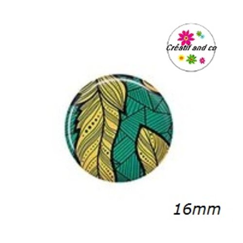 X2 cabochons feuilles 16mm