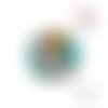 X2 cabochons feuilles 16mm