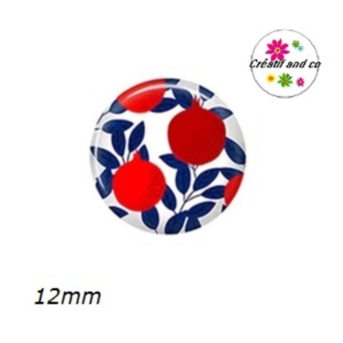 X2 cabochons fruit 12mm