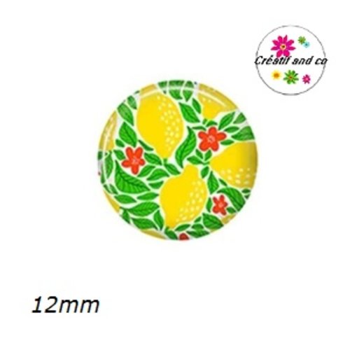 X2 cabochons fruit 12mm