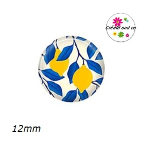 X2 cabochons fruit 12mm