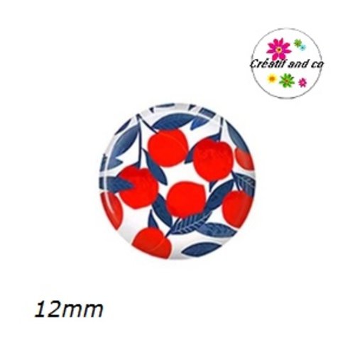 X2 cabochons fruit 12mm