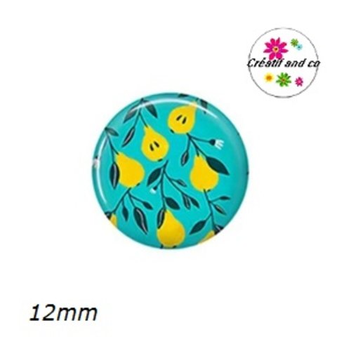X2 cabochons fruit 12mm