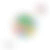 X2 cabochons fleuris 12mm