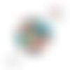 X2 cabochons fleuris 12mm