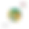 X2 cabochons fleuris 12mm