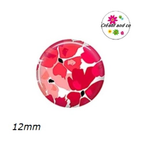 X2 cabochons fleuris 12mm