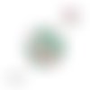 X2 cabochons feuille 12mm