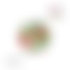 X2 cabochons feuille 12mm