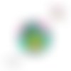 X2 cabochons feuille 12mm