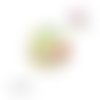 X2 cabochons feuille 12mm