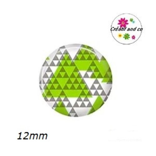 X2 cabochons à motif 12mm