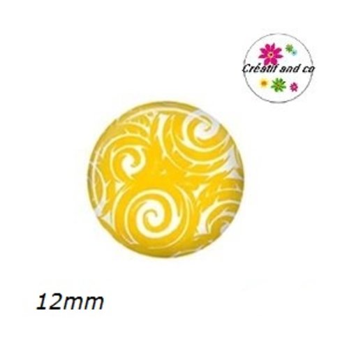 X2 cabochons à motif 12mm