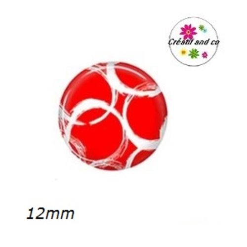 X2 cabochons à motif 12mm