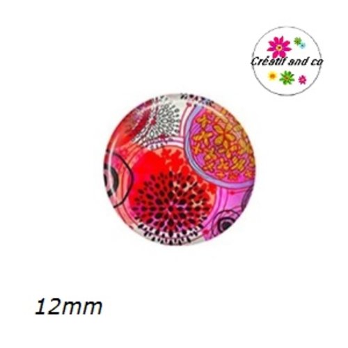 X2 cabochons à motif 12mm