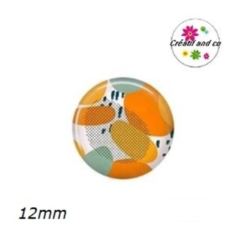 X2 cabochons à motif 12mm