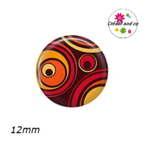 X2 cabochons à motif 12mm