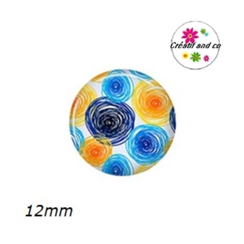 X2 cabochons à motif 12mm
