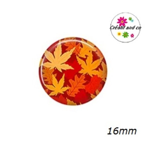 X2 cabochons feuilles 16mm