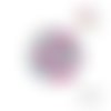 X2 cabochons fleuris 16mm