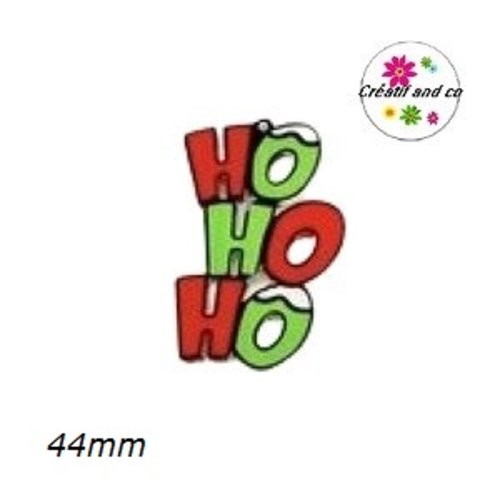 Breloque hohoho acrylique 44mm