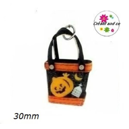 Breloque sac halloween 30mm
