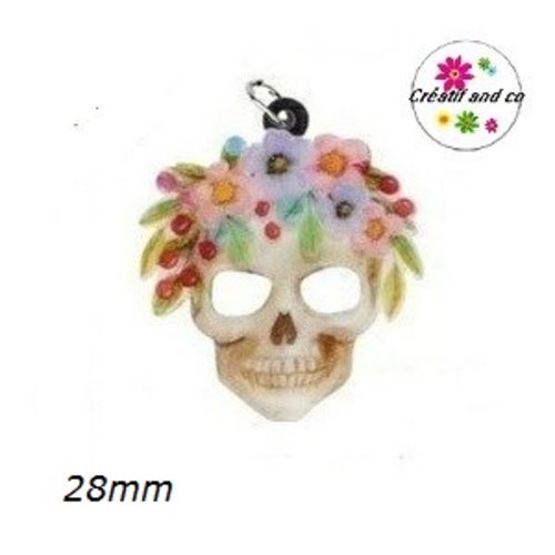 Breloque tête de mort mexicaine