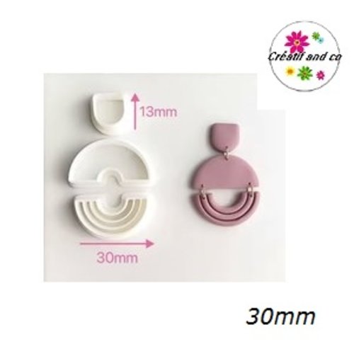 Lot de 3 emporte pièces géométriques 30mm