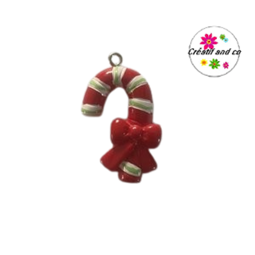 Breloque grand sucre d'orge vernis résine