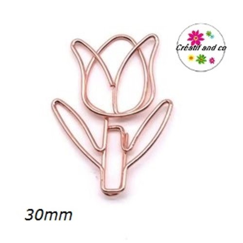 Trombone tulipe rose gold métallique