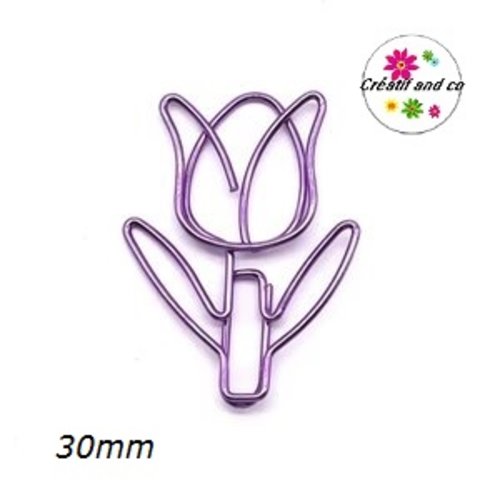 Trombone tulipe mauve métallique