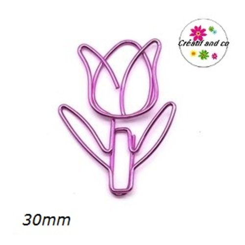 Trombone tulipe rose fuschia métallique