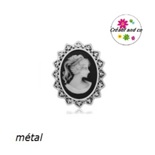 Bouton pression métal camé