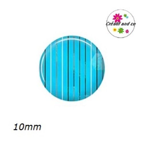 X2 cabochons rayés 10mm
