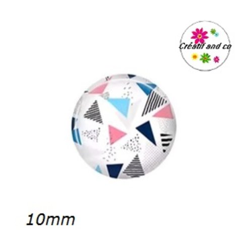 X2 cabochons à motif 10mm