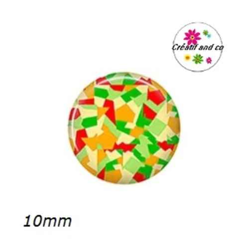 X2 cabochons à motif 10mm